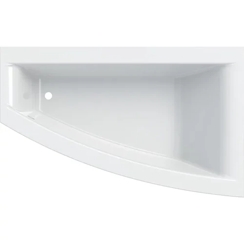Geberit Selnova Square aszimmetrikus fürdőkád lábakkal, 170x105x47cm, bal oldali lefolyó, 250l, fényes fehér (554.291.01.1)