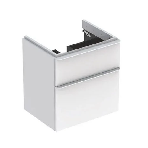 Geberit Smyle Square alsó szekrény mosdóhoz, két fiókkal Magasfényű bevonat/Fehér 500.352.00.1