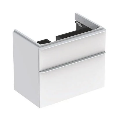 Geberit Smyle Square alsó szekrény mosdóhoz, két fiókkal, magasfényű fehér 500.353.00.1