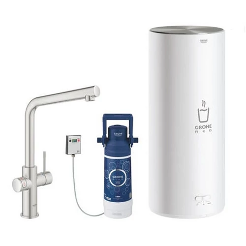 Grohe Red Duo csaptelep és kombi bojler L méret (7 liter), supersteel 30325DC1