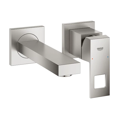 GROHE Eurocube 2-lyukas mosdócsaptelep S-es méret, matt szuperacél 19895DC0