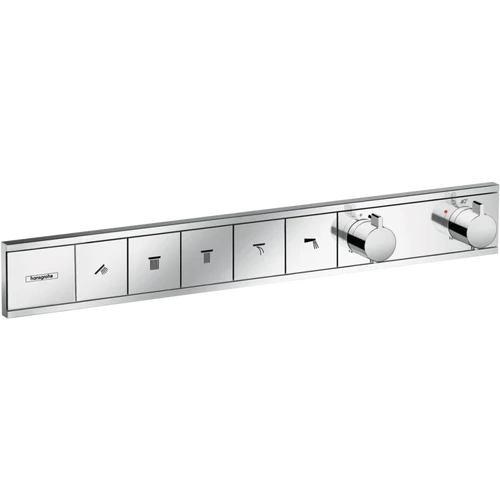 Hansgrohe RainSelect Falsík alatti termosztátos csaptelep színkészlet 5 fogyasztóhoz, króm 15384000