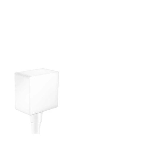 Hansgrohe Fixfit tömlőcsatlakozás Square visszafolyásgátlóval, matt fehér 26455700