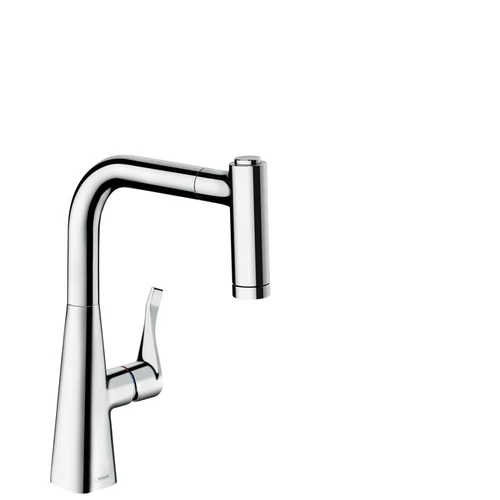 Hansgrohe M7116-H220 egykaros konyhai csaptelep 220 kihúzható zuhanyfejjel rozsdamentes acél hatású 73800800