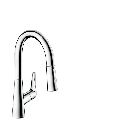Hansgrohe M5116-H160 egykaros konyhai csaptelep 160 kihúzható zuhanyfejjel, rozsdamentes acél hatású 73850800