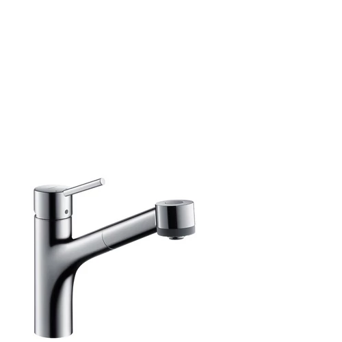 Hansgrohe M5216-H170 egykaros konyhai csaptelep kihúzható zuhanyfejjel, rozsdamentes acél hatású 73860800