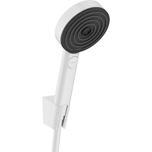 Hansgrohe Pulsify Select S Zuhanytartó szett 105, 3 jet, Relaxation, 160 cm-es zuhanytömlővel matt fehér 24303700