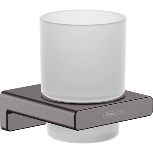 Hansgrohe AddStoris Fogkefe tartó pohár szálcsiszolt fekete/króm 41749340