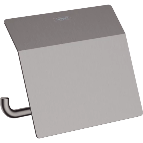 Hansgrohe AddStoris WC papír tartó fedlappal szálcsiszolt fekete/króm 41753340