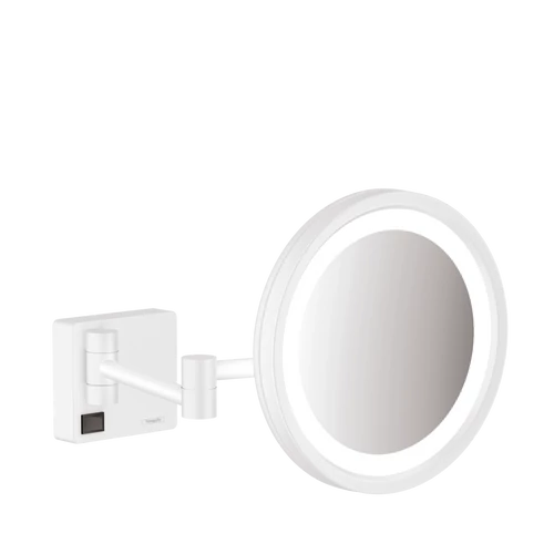 Hansgrohe AddStoris Borotválkozótükör LED világítással matt fehér 41790700