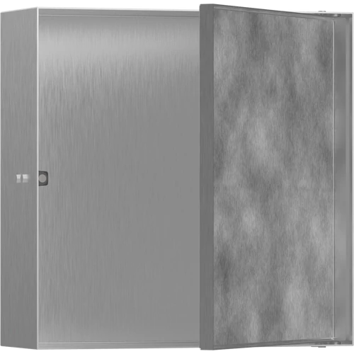 Hansgrohe XtraStoris Rock Falfülke cserélhető ajtóval, 300/300/100 rozsdamentes acél 56085800