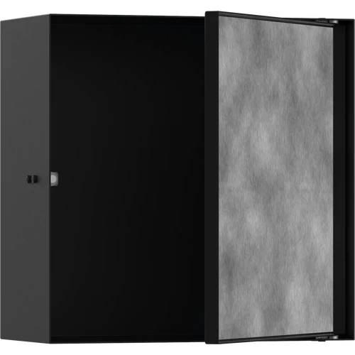 Hansgrohe XtraStoris Rock Falfülke cserélhető ajtóval, 300/300/140 matt fekete 56091670