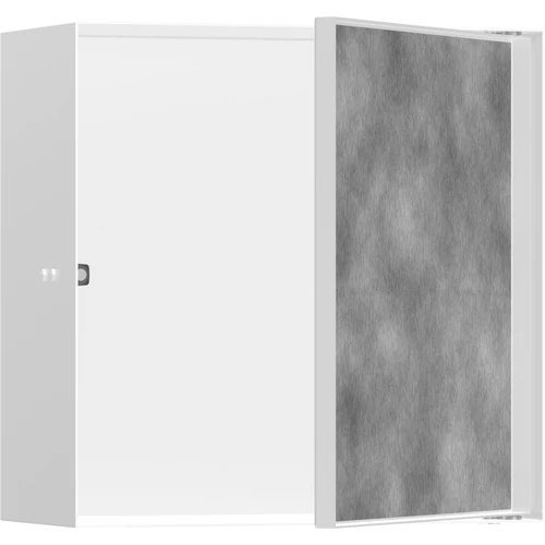 Hansgrohe XtraStoris Rock Falfülke cserélhető ajtóval, 300/300/140 matt fehér 56091700