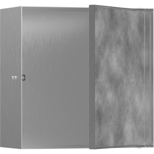 Hansgrohe XtraStoris Rock Falfülke cserélhető ajtóval, 300/300/140 rozsdamentes acél 56091800