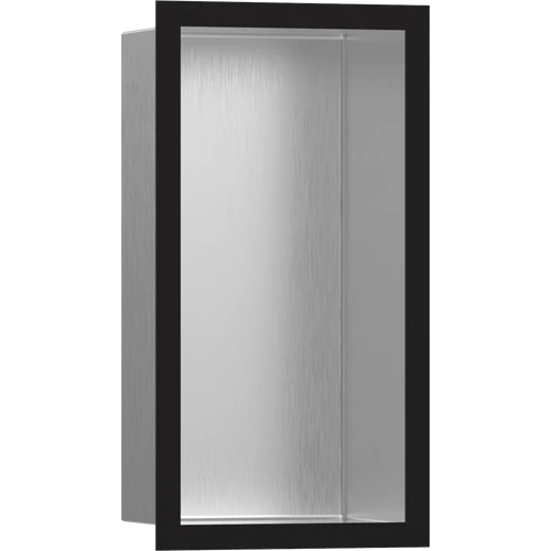 Hansgrohe XtraStoris Individual Falfülke szálcsiszolt rozsdamentes acél felülettel, design kerettel 300/150/100 matt fekete 56094670