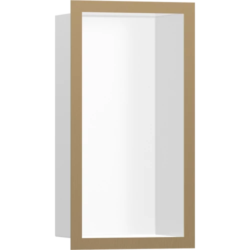 Hansgrohe XtraStoris Individual Falfülke matt fehér színben, design kerettel 300/150/100 szálcsiszolt bronz 56096140