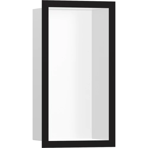 Hansgrohe XtraStoris Individual Falfülke matt fehér színben, design kerettel 300/150/100 matt fekete 56096670