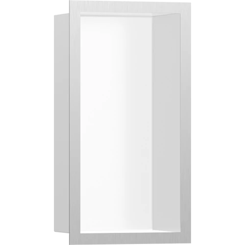 Hansgrohe XtraStoris Individual Falfülke matt fehér színben, design kerettel 300/150/100 rozsdamentes acél 56096800