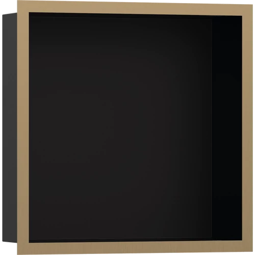 Hansgrohe XtraStoris Individual Falfülke matt fekete színben, design kerettel 300/300/100 szálcsiszolt bronz 56098140