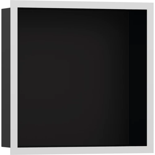 Hansgrohe XtraStoris Individual Falfülke matt fekete színben, design kerettel 300/300/100 matt fehér 56098700