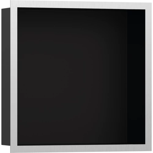 Hansgrohe XtraStoris Individual Falfülke matt fekete színben, design kerettel 300/300/100 rozsdamentes acél 56098800