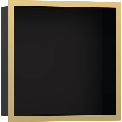 Hansgrohe XtraStoris Individual Falfülke matt fekete színben, design kerettel 300/300/100 polírozott arany hatású 56098990