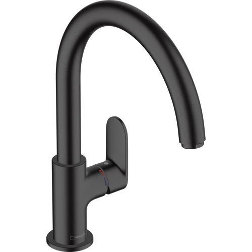 Hansgrohe Vernis Blend M35 Egykaros konyhai csaptelep 210, elforgatható kifolyóval matt fekete 71870670