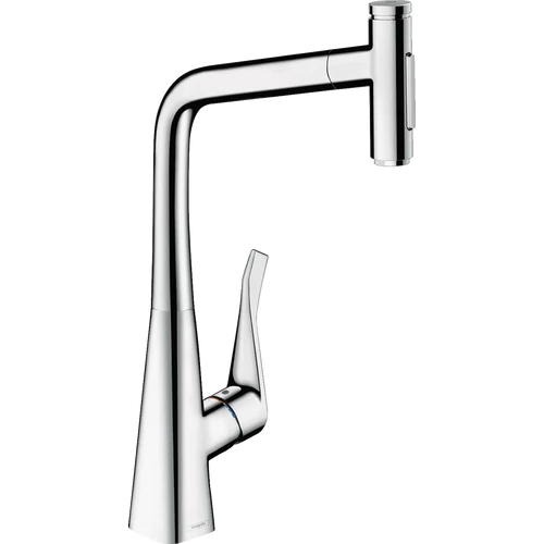 Hansgrohe Metris Select M71 M7117-H320 egykaros konyhai csaptelep kihúzható kifolyóval króm 73820000