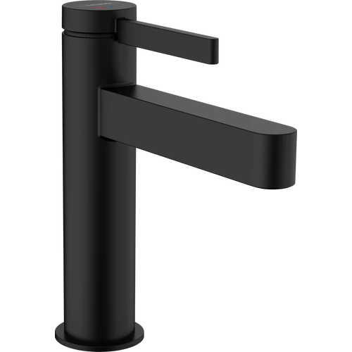 Hansgrohe Finoris Egykaros mosdócsaptelep 110, CoolStart, push-open lefolyógarnitúrával matt fekete 76024670
