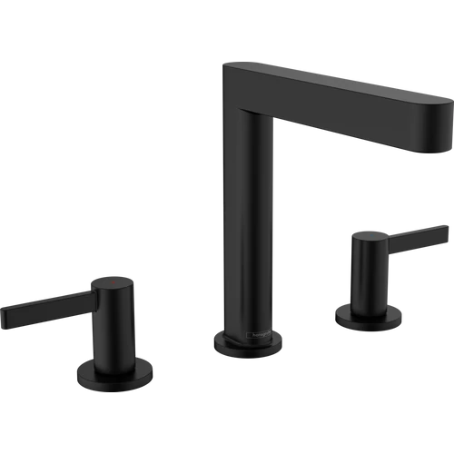 Hansgrohe Finoris Mosdócsaptelep 160, push-open lefolyógarnitúrával matt fekete 76034670