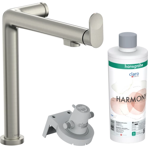 Hansgrohe Aqittura M91 Vízszűrős konyhai csaptelep 240, 1jet, indulókészlet nemesacél felület 76802800