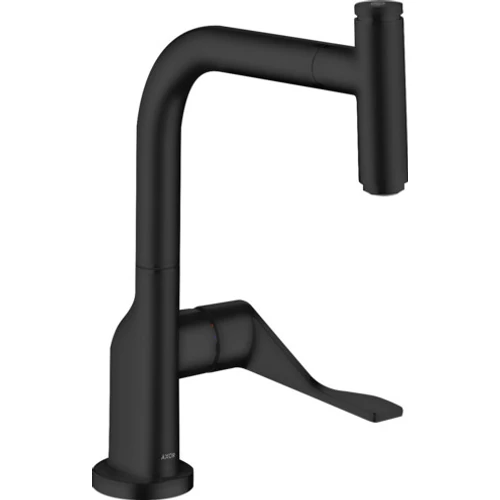Axor Citterio mosogató csaptelep kihúzható zuhanyfejjel, matt fekete 39861670
