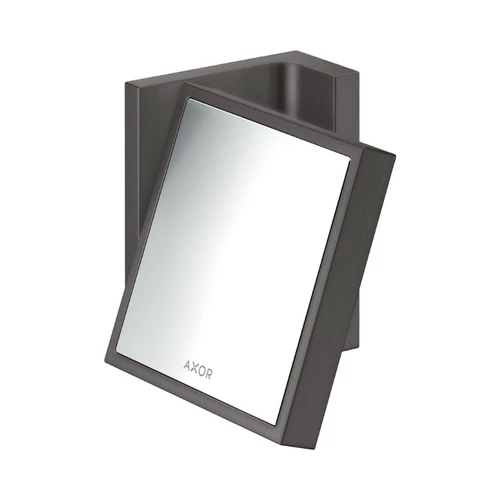 Axor Universal négyszögletes borotválkozó tükör, szálcsiszolt fekete króm 42649340