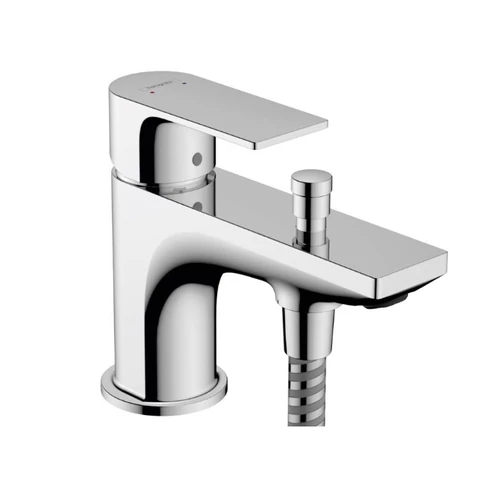 Hansgrohe Rebris E szögletes egykaros kád- és zuhanycsaptelep Monotrou, 2 átfolyási mennyiséggel, króm 72437000
