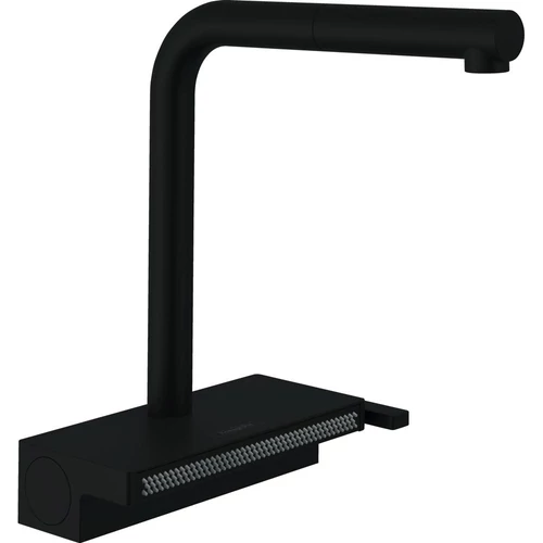 Hansgrohe Aquno Select M81 konyhai csaptelep 250, kihúzható kifolyóval, 2jet, matt fekete 73836670