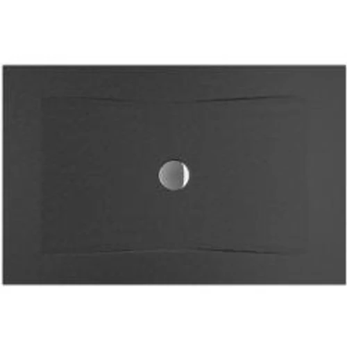 JIKA PURE acél zuhanytálca, 130x80 cm, zajszigeteléssel, fekete H2164220160001