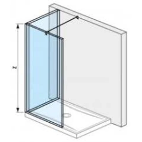 JIKA PURE "L" zuhanyfal 140x90cm H2694260026681
