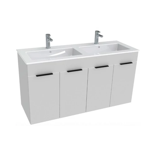JIKA CUBE alsószekrény 2 mosdóval, 4 ajtó, 120x43 cm, fehér H4536611763001