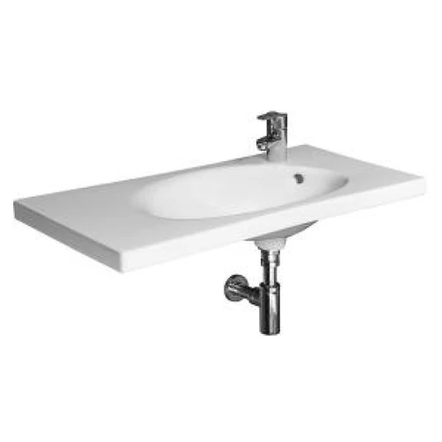 JIKA TIGO ráépíthető mosdó, 80 cm, csaplyuk a jobb oldalon, fehér H8122180001061