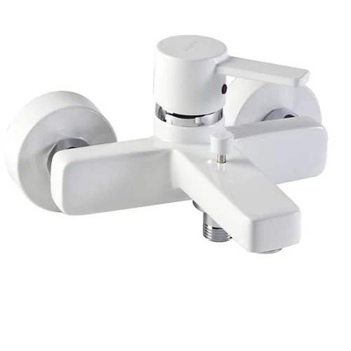 KLUDI Zenta egykaros kádtöltő- és zuhanycsap, fehér/króm 386709175