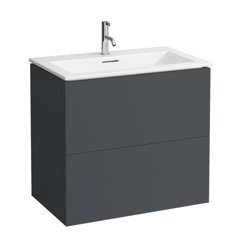 Laufen Mosdó és alsószekrény kombináció, két fiókkal, Kavics szürke H8603356411041