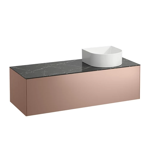 Laufen Fiók elem, 1 fiók, 812340, 812341, 812342, 812343 mosdótálakhoz, jobb oldali kivágással, Réz és Nero Marquina H4054230341411