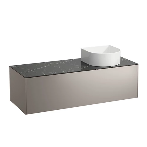 Laufen Fiók elem, 1 fiók, 812340, 812341, 812342, 812343 mosdótálakhoz, jobb oldali kivágással, Titán és Nero Marquina H4054230341421