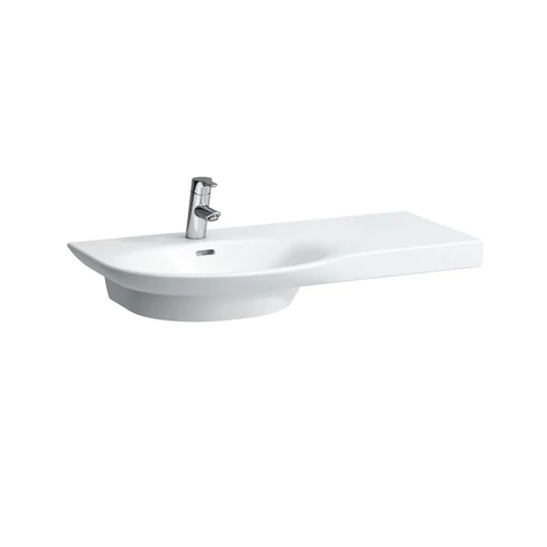 Laufen Ráépíthető mosdó, pult jobb oldalon, méretre vágatható 800 mm-ig csaplyukkal , Fehér H8167020001081