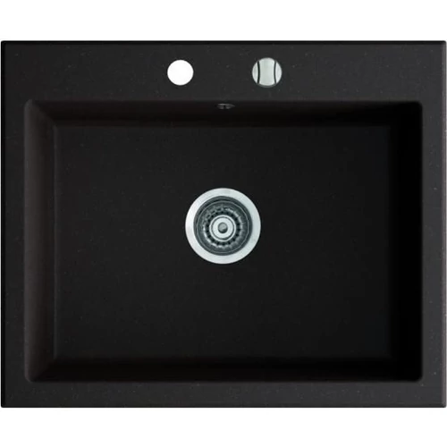 Marmorin DEBRA egymedencés gránit mosogató, fekete 436 103 002