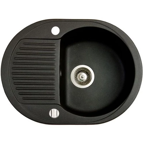 Marmorin DURO egymedencés gránit mosogató, csepegtetővel, fekete 130 133 002
