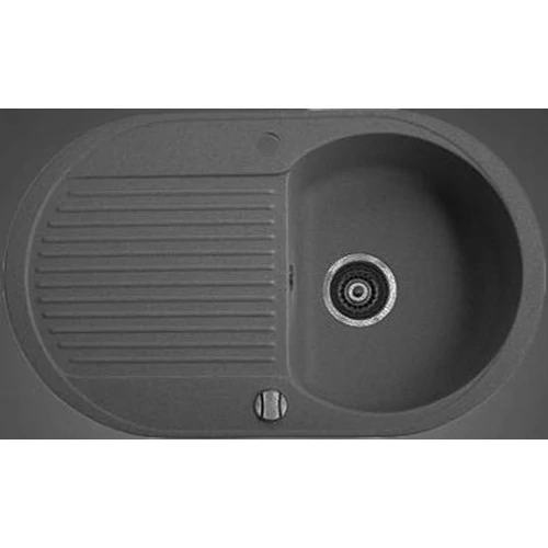 Marmorin DURO egymedencés gránit mosogató, csepegtetővel, fekete 130 113 002