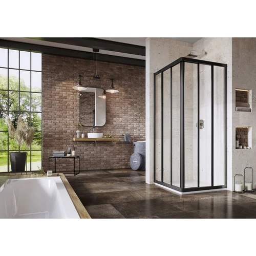 Ravak Zuhanykabin ASRV3-90-198 fekete+Pearl polisztirén - 15V703R211