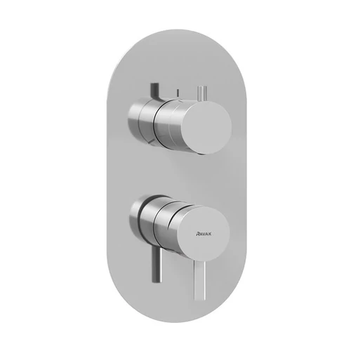 Ravak ES 068.00CR.O3.RB07F Falba süllyesztett csaptelep, háromutas, belső egység nélkül - Chrome X070203