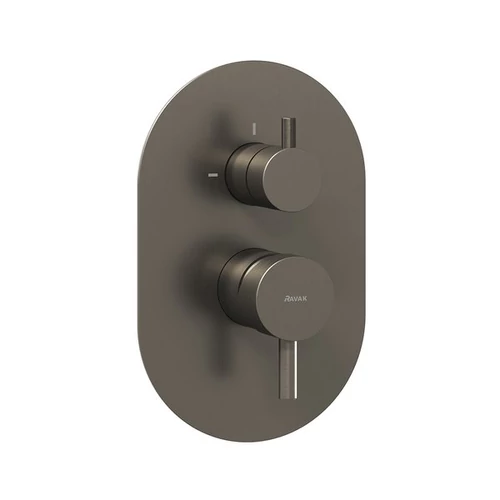 Ravak ES 065.20GB.O2.RB07E Falba süllyesztett csaptelep, kétutas, belső egység nélkül - Graphite Brushed X070325